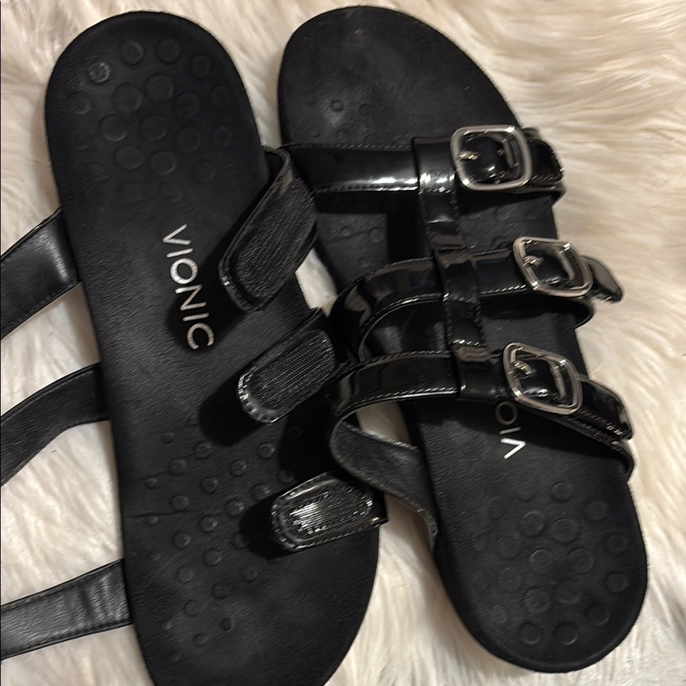 Vionic Black Sandals With Adjustable Straps And C… - image 7